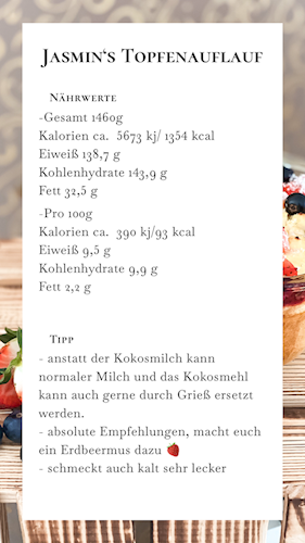 Nährwerte und Tipps