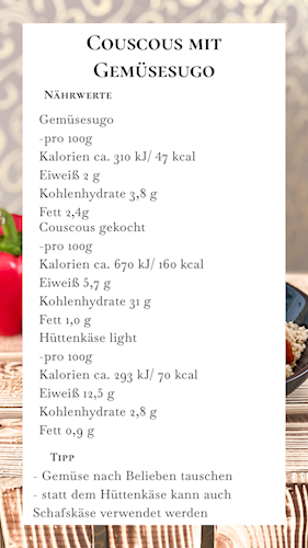 Nährwerte und Tipps