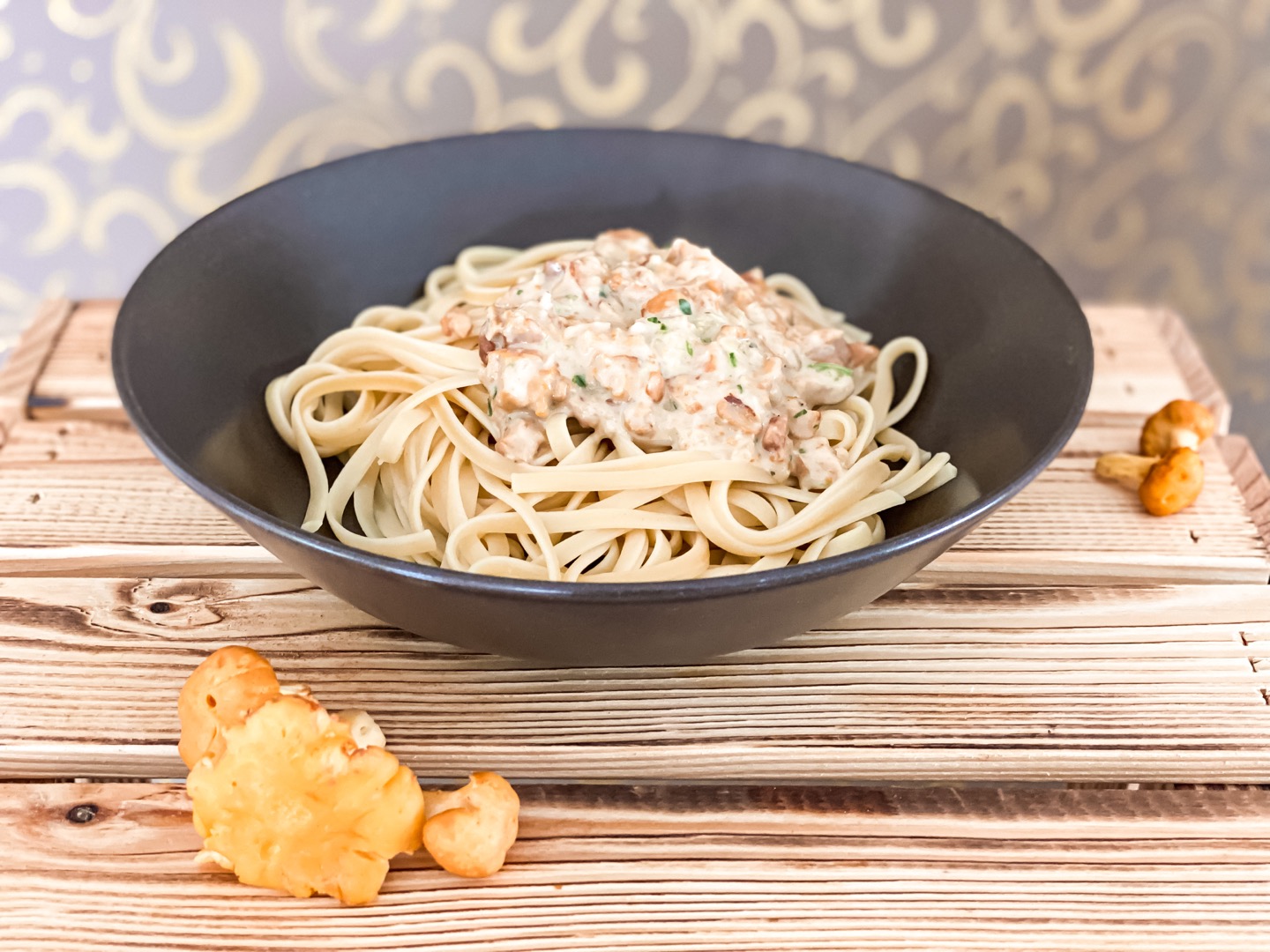 Nudeln mit Eierschwammerl