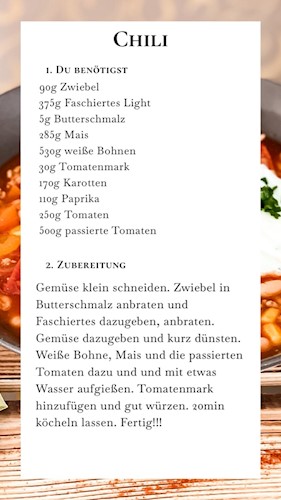 Zutaten und Rezept