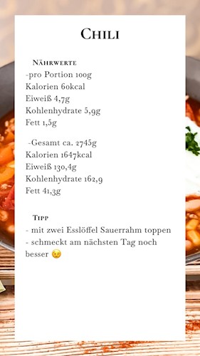 Nährwerte und Tipps