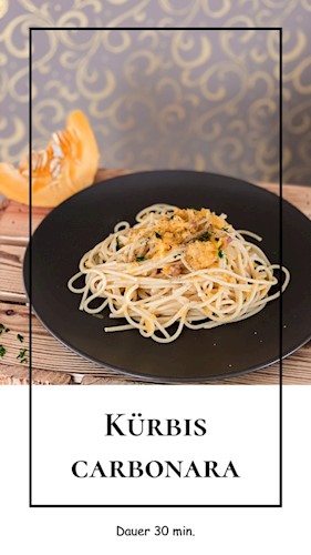 Kürbis Carbonara